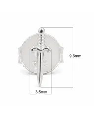 Sword Stud Earrings in 925 Sterling Silver – Unisex Minimalist Jewelry