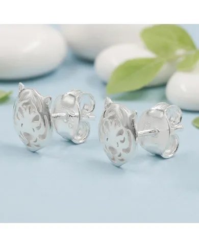 925 Sterling Silver Tiger Stud Earrings – Minimalist Animal Jewelry