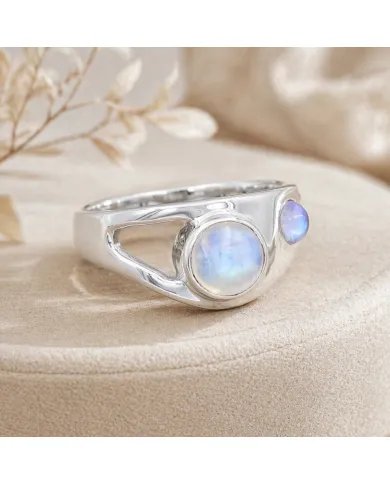 Moonstone Ring - 925 Sterling Silver Handmade Gemstone Jewelry