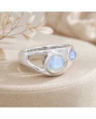 Moonstone Ring - 925 Sterling Silver Handmade Gemstone Jewelry