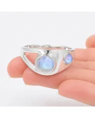 Moonstone Ring - 925 Sterling Silver Handmade Gemstone Jewelry