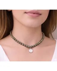 Pyrite Beaded Necklace - 925 Sterling Silver Personalised Initial Jewelry