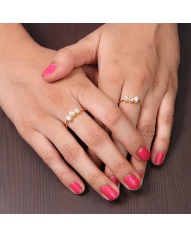 Moonstone Ring – Gold Plated 925 Sterling Silver Handmade Jewelry