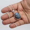 Moon Face Pendant, Silver Pendant, Labradorite Necklaces, Carving Face Pendant, Charm Moon Pendant, Beautiful Pendant for Women