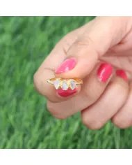 Moonstone Ring – Gold Plated 925 Sterling Silver Handmade Jewelry