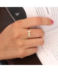 Moonstone Ring – Gold Plated 925 Sterling Silver Handmade Jewelry