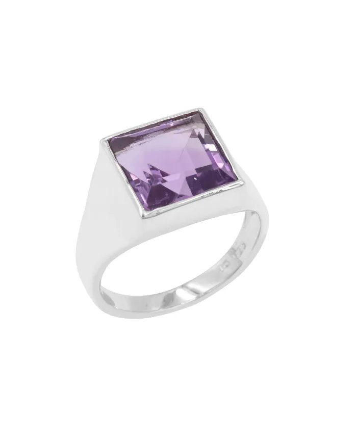 Amethyst Ring – Handmade 925 Sterling Silver Unisex Gemstone Jewelry