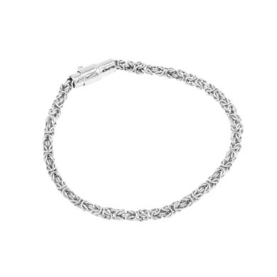 925 Sterling Silver Byzantine Chain Bracelet for Men & Women