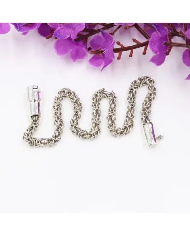 925 Sterling Silver Byzantine Chain Bracelet for Men & Women