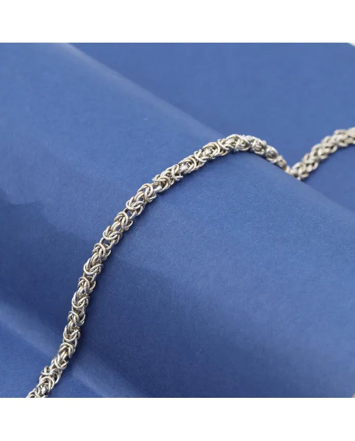 925 Sterling Silver Byzantine Chain Bracelet for Men & Women