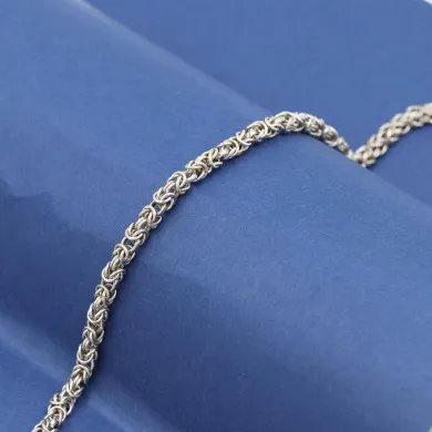 925 Sterling Silver Byzantine Chain Bracelet for Men & Women