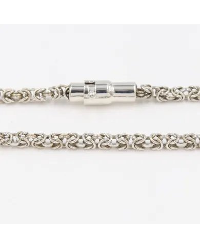 925 Sterling Silver Byzantine Chain Bracelet for Men & Women