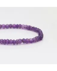 Amethyst Beaded Bracelet – Handmade Gemstone Jewelry with Silver Clasp