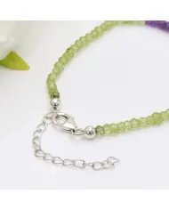 Peridot & Amethyst Beaded Bracelet – Handmade Jewelry with Silver Clasp