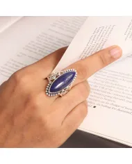 Lapis Lazuli Ring 925 Sterling Silver | Handmade Boho Style Jewelry