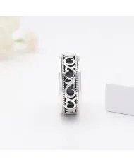 925 Sterling Silver Oxidized Spinner Ring – Anxiety Relief Fidget Jewelry