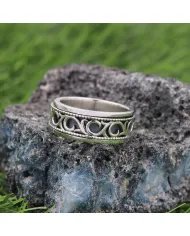 925 Sterling Silver Oxidized Spinner Ring – Anxiety Relief Fidget Jewelry