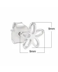 Charming Flower Stud Earrings – 925 Silver Modern Minimalist Jewelry