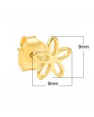 Charming Flower Stud Earrings – 925 Silver Gold Plated Modern Minimalist