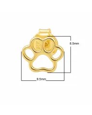 Tiny Paw Stud Earrings - 925 Silver Gold Plated Pet Memorial Jewelry