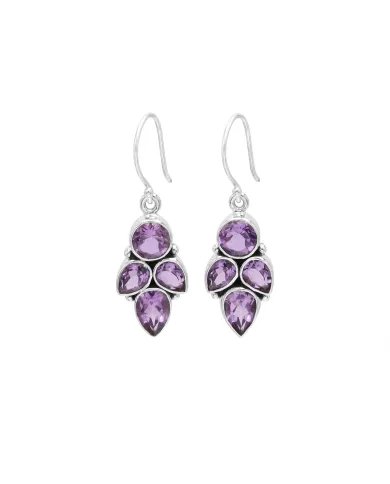 Amethyst Earrings in 925 Sterling Silver – Handmade Gemstone Jewelry