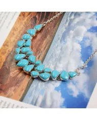 Arizona Turquoise Necklace Set with Earrings in 925 Sterling Silver