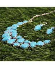 Arizona Turquoise Necklace Set with Earrings in 925 Sterling Silver
