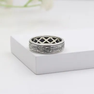925 Sterling Silver Spinner Ring – Calming Fidget Thumb Band