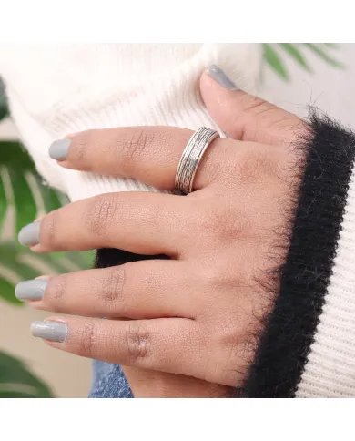 925 Sterling Silver Spinner Ring – Calming Fidget Thumb Band