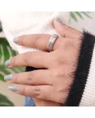 925 Sterling Silver Spinner Ring – Calming Fidget Thumb Band