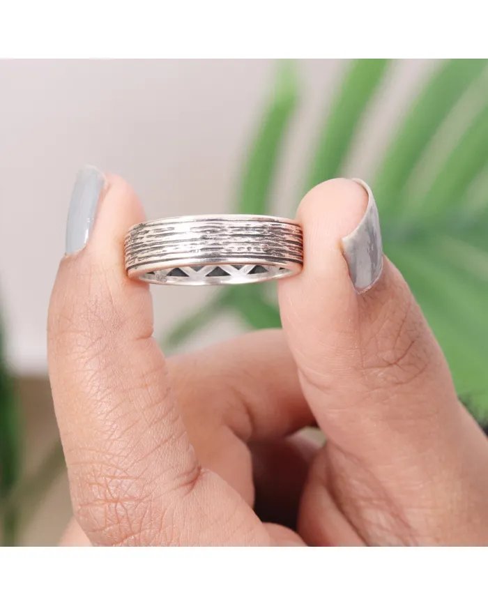 925 Sterling Silver Spinner Ring – Calming Fidget Thumb Band