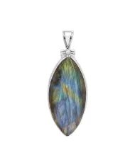 Labradorite Pendant - 925 Sterling Silver Handmade Pear Shape Jewelry