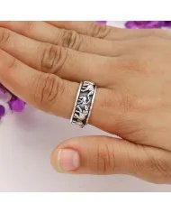 925 Sterling Silver Elephant Spinner Handmade Fidget Jewelry – Stress Relief Gift