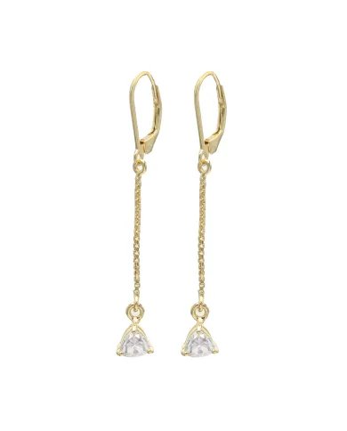 Moissanite Threader Earrings - Gold Plated 925 Silver Lightweight Jewelry