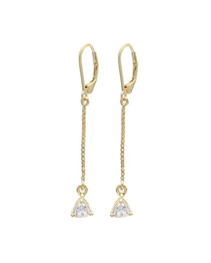 Moissanite Threader Earrings - Gold Plated 925 Silver Lightweight Jewelry