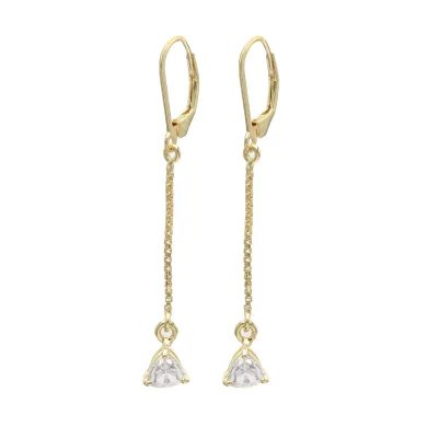 Moissanite Threader Earrings - Gold Plated 925 Silver Lightweight Jewelry