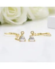 Moissanite Threader Earrings - Gold Plated 925 Silver Lightweight Jewelry