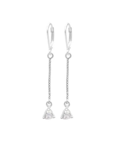 Moissanite Threader Earrings 925 Sterling Silver Handmade Drop Jewelry