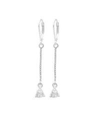 Moissanite Threader Earrings - Gold Plated 925 Silver Lightweight Jewelry
