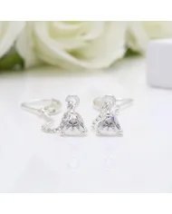 Moissanite Threader Earrings 925 Sterling Silver Handmade Drop Jewelry