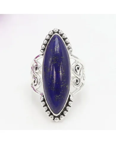 Lapis Lazuli Ring 925 Sterling Silver | Handmade Boho Style Jewelry
