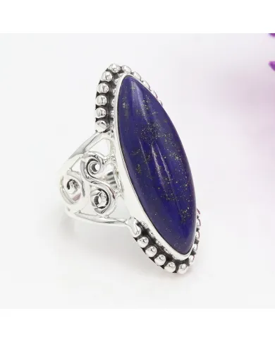 Lapis Lazuli Ring 925 Sterling Silver | Handmade Boho Style Jewelry