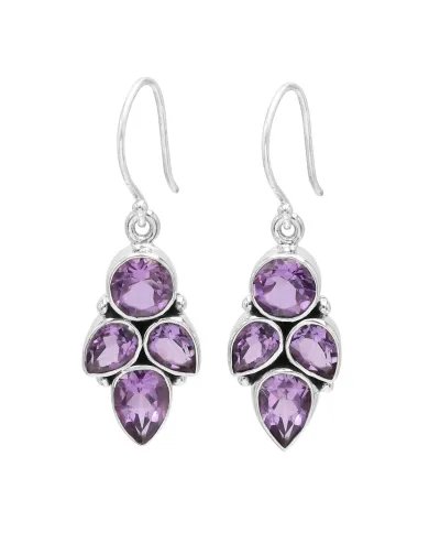 Amethyst Earrings in 925 Sterling Silver – Handmade Gemstone Jewelry