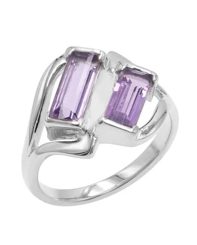 Elegant Amethyst Gemstone Ring in 925 Sterling Silver Jewelry