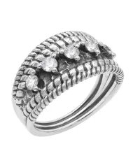 Swarovski Crystal Ring - 925 Sterling Silver Handmade Gemstone Jewelry