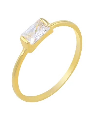 Swarovski Crystal Ring - Gold Plated 925 Sterling Silver Handmade Jewelry