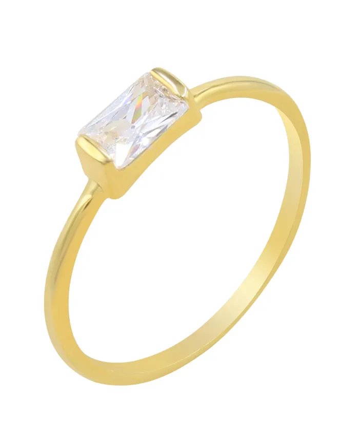 Swarovski Crystal Ring - Gold Plated 925 Sterling Silver Handmade Jewelry