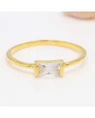 Swarovski Crystal Ring - Gold Plated 925 Sterling Silver Handmade Jewelry