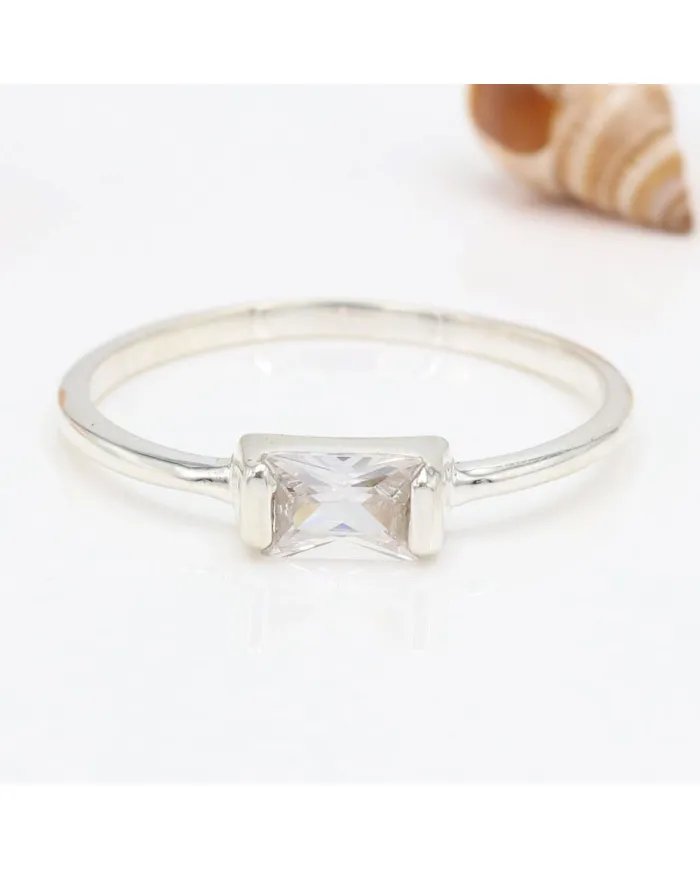 Swarovski Crystal Ring - 925 Sterling Silver Handmade Gemstone Jewelry