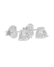Moissanite Trillion Cut Stud Earrings - Gold Plated 925 Sterling Silver